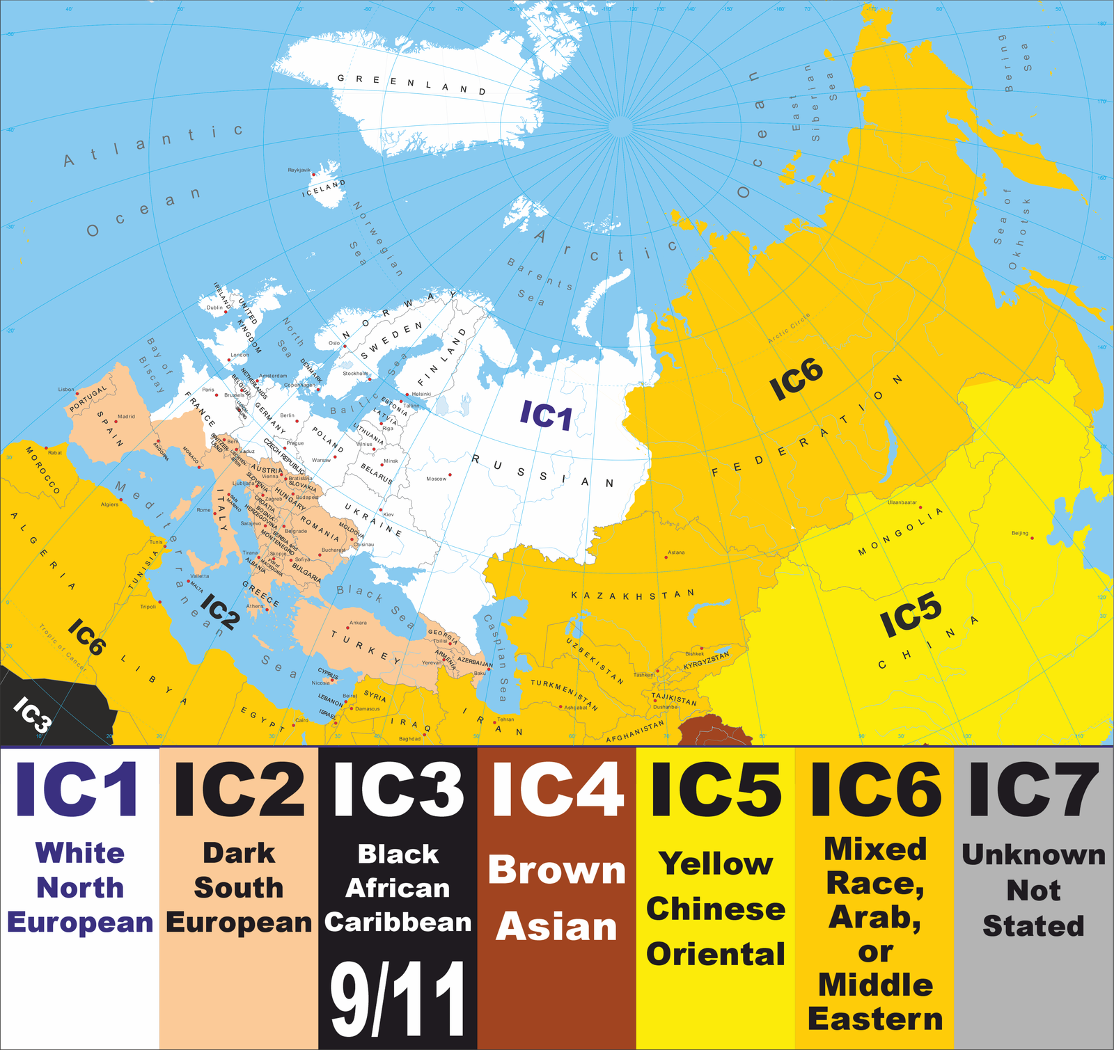 Racial Security IC1–IC7 World Map