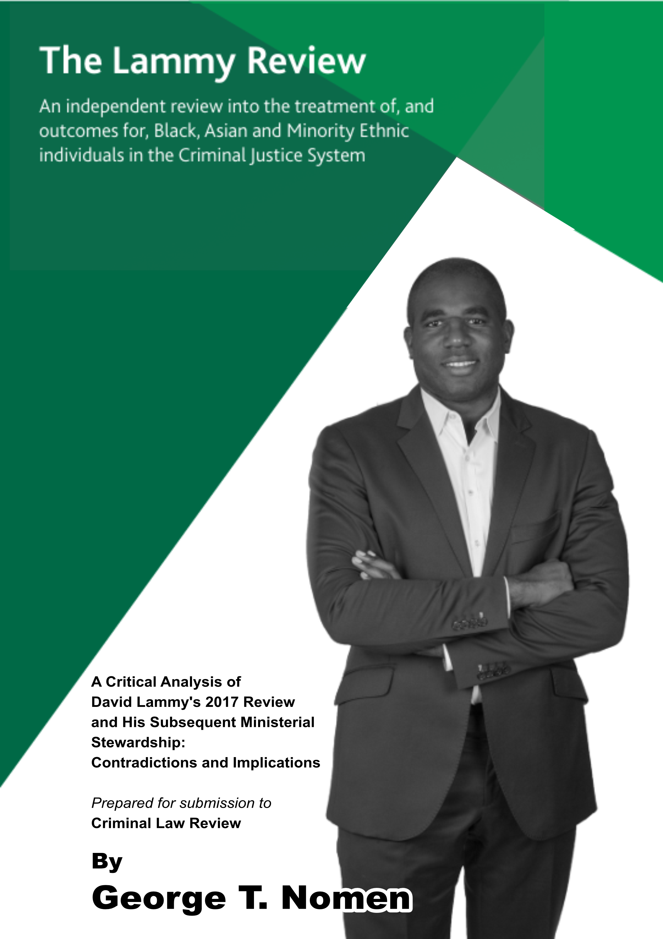 The Lammy Review (2017) – entry point to Black Justice analysis