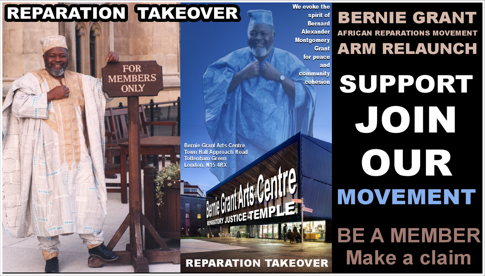 Bernie Grant African Reparations Movement (ARM) Relaunch - Click to read and sign the petition
